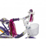 Detský bicykel 16" Rock Kids JASMINE bielo-fialový 